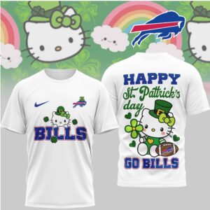 Buffalo Bills Hello Kitty St. Patrick's Day Lucky Shamrock Football Fan T Shirt