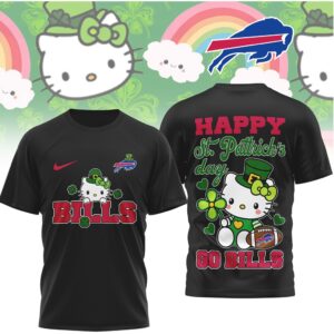 Buffalo Bills Hello Kitty St. Patrick's Day Lucky Shamrock Football Fan T Shirt