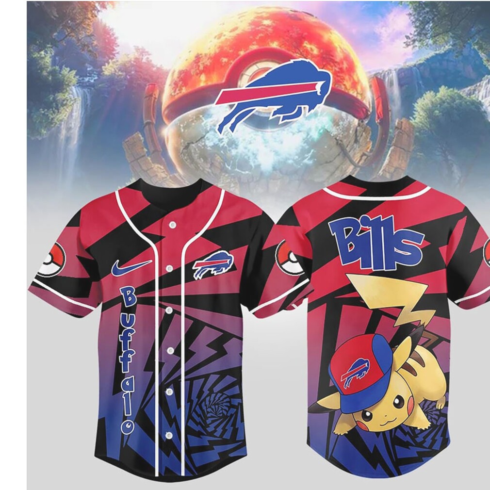 Buffalo Bills Official NFL Pikachu Jersey Shirt Buffalo Bills Official NFL Pikachu Jersey Shirt