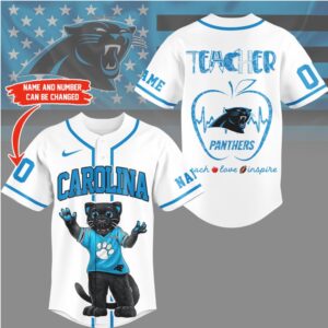 Carolina Panthers Official NFL Teacher Appreciation Month Jersey Shirt