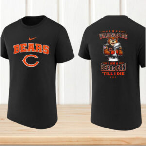 Chicago Bears Fan Till I Die Win Lose Or Tie Mascot Football T Shirt