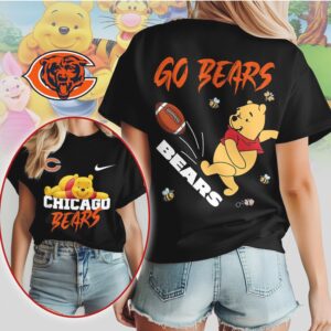 Chicago Bears Football Official NFL Winnie The Pooh Fan shirt