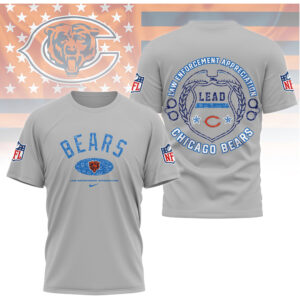 Chicago Bears Law Enforcement Appreciation LEAD T Shirt Chicago Bears Law Enforcement Appreciation LEAD T Shirt