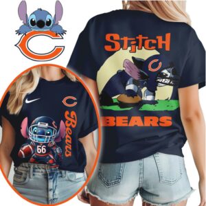 Chicago Bears Official NFL Stitch 3D Shirt