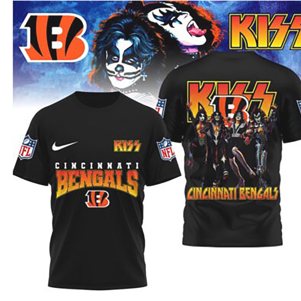 Cincinnati Bengals Game Day 2026 Official NFL Kiss Band 3D Shirt Cincinnati Bengals Game Day 2026 Official NFL Kiss Band 3D Shirt