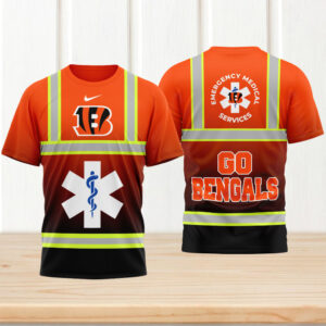 Cincinnati Bengals Gameday Playoffs 2026 NFL National EMT & Paramedic Day 3D Shirt Cincinnati Bengals Gameday Playoffs 2026 NFL National EMT & Paramedic Day 3D Shirt