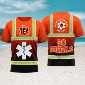 Cincinnati Bengals Gameday Playoffs 2026 NFL National EMT & Paramedic Day 3D Shirt