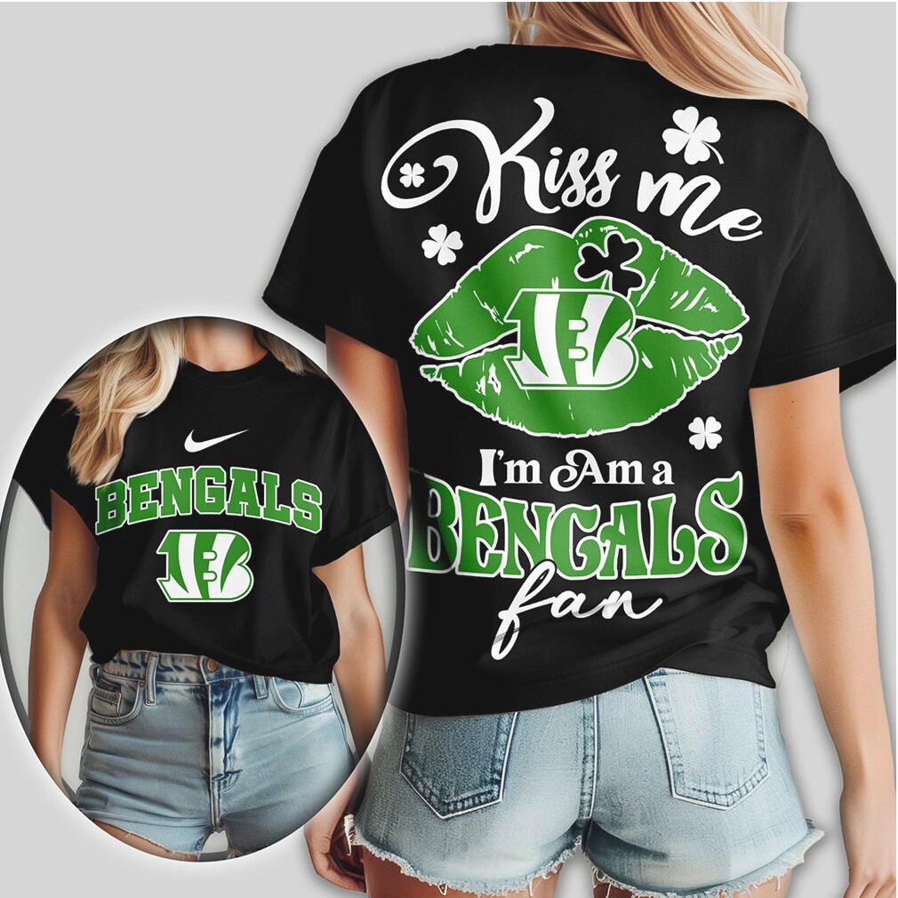 Cincinnati Bengals Kiss Me I’m A Fan St. Patrick’s Day Women’s Football Fan Shirt Cincinnati Bengals Kiss Me I’m A Fan St. Patrick’s Day Women’s Football Fan Shirt