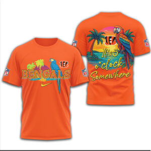 Cincinnati Bengals Official NFL It’s 5 O’clock Somewhere 3D Shirt Cincinnati Bengals Official NFL It’s 5 O’clock Somewhere 3D Shirt