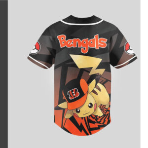 Cincinnati Bengals Official NFL Pikachu Jersey Shirt Cincinnati Bengals Official NFL Pikachu Jersey Shirt