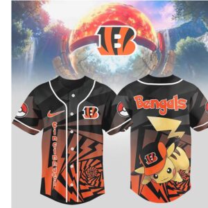 Cincinnati Bengals Official NFL Pikachu Jersey Shirt