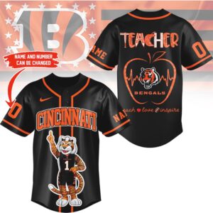 Cincinnati Bengals Official NFL Teacher Appreciation Month Jersey Shirt