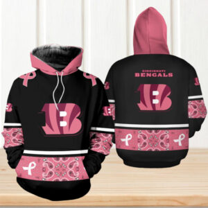 Cincinnati Bengals Pink Breast Cancer NFL Football Hoodie