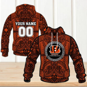 Cincinnati Bengals Polynesian NFL Football Hoodie