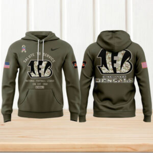 Cincinnati Bengals Salute to Service 2025 Special Hoodie