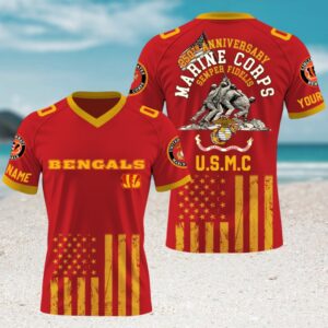 Cincinnati Bengals x U.S Marine Corps 250th Year Anniversary Gameday Jersey Cincinnati Bengals x U.S Marine Corps 250th Year Anniversary Gameday Jersey
