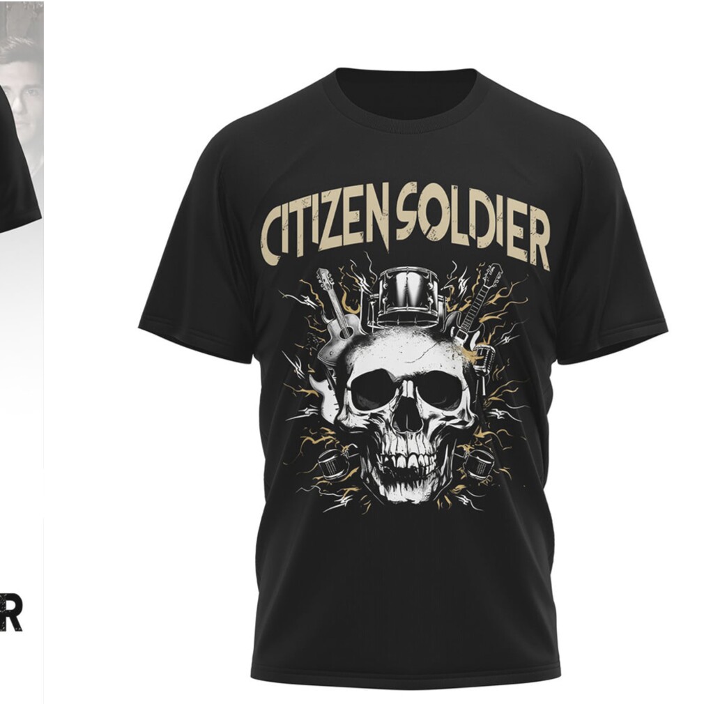 Citizen Soldier Secret Songs Tour II Skull Graphic Rock Band Merch Concert T Shirt Citizen Soldier Secret Songs Tour II Skull Graphic Rock Band Merch Concert T Shirt
