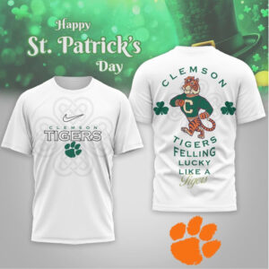 Clemson Tigers St. Patrick's Day Lucky Like A Tiger Mascot Fan