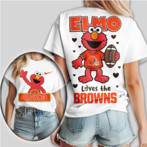 Cleveland Browns Football Official NFL Elmo Fan 3D Shirt