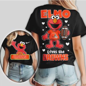 Cleveland Browns Football Official NFL Elmo Fan 3D Shirt