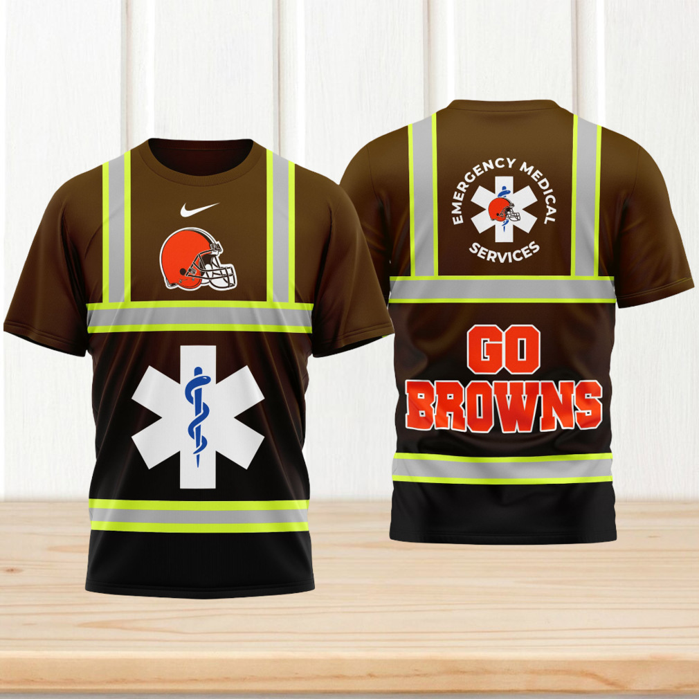 Cleveland Browns Gameday Playoffs 2026 NFL National EMT & Paramedic Day 3D Shirt Cleveland Browns Gameday Playoffs 2026 NFL National EMT & Paramedic Day 3D Shirt