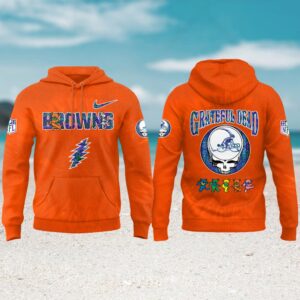 Cleveland Browns Grateful Dead NFL Logo Football Hoodie Cleveland Browns Grateful Dead NFL Logo Football Hoodie