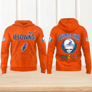 Cleveland Browns Grateful Dead NFL Logo Football Hoodie