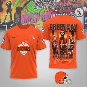 Cleveland Browns Green Day Rock Band Mashup Nike Performance Football Fan T Shirt Cleveland Browns Green Day Rock Band Mashup Nike Performance Football Fan T Shirt