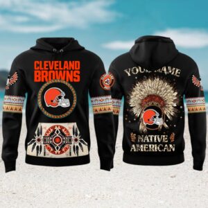 Cleveland Browns Native American Heritage NFL Logo Hoodie Cleveland Browns Native American Heritage NFL Logo Hoodie