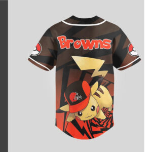Cleveland Browns Official NFL Pikachu Jersey Shirt Cleveland Browns Official NFL Pikachu Jersey Shirt