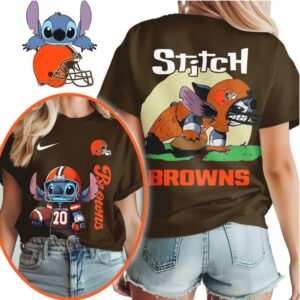 Cleveland Browns Official NFL Stitch 3D Shirt