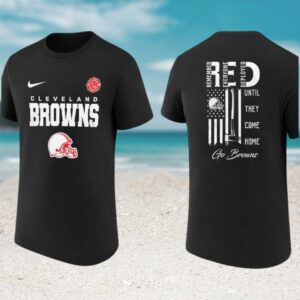 Cleveland Browns RED Remember Everyone Deployed Military Appreciation Firefighter T Shirt