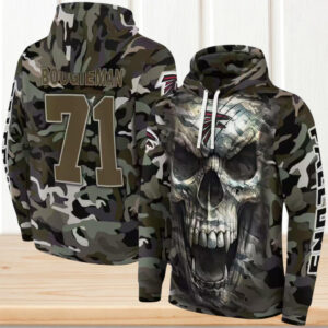 Customized Atlanta Falcons Camo Skull Hoodie