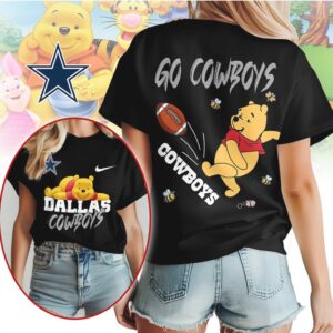 Dallas Cowboys Football Official NFL Winnie The Pooh Fan Shirt