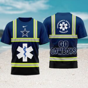 Dallas Cowboys Gameday Playoffs 2026 NFL National EMT & Paramedic Day 3D Shirt