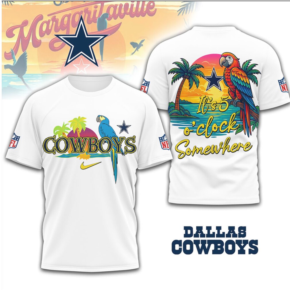 Dallas Cowboys Official NFL It's 5 O'clock Somewhere 3D Shirt Dallas Cowboys Official NFL It's 5 O'clock Somewhere 3D Shirt