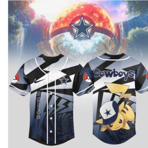 Dallas Cowboys Official NFL Pikachu Jersey Shirt