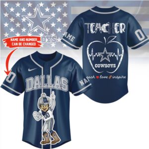 Dallas Cowboys Official NFL Teacher Appreciation Month Jersey Shirt