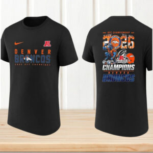 Denver Broncos 2026 AFC Champions Football Fan Gift T Shirt Game Day Super Bowl Fan Shirt