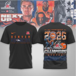 Denver Broncos 2026 AFC Champions Victory Fan T Shirt