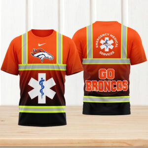 Denver Broncos Gameday Playoffs 2026 NFL National EMT & Paramedic Day 3D Shirt Denver Broncos Gameday Playoffs 2026 NFL National EMT & Paramedic Day 3D Shirt