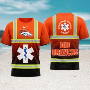 Denver Broncos Gameday Playoffs 2026 NFL National EMT & Paramedic Day 3D Shirt