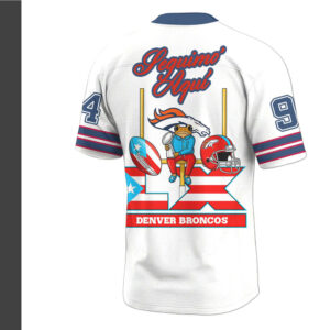 Denver Broncos Official Benito Bowl V neck Baseball Jersey