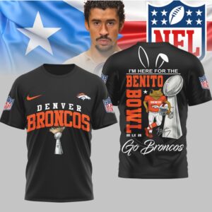 Denver Broncos Official NFL Benito Bowl 3D Shirt