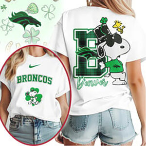 Denver Broncos Snoopy St. Patrick’s Day Lucky Shamrock Women’s Football Fan T Shirt Denver Broncos Snoopy St. Patrick’s Day Lucky Shamrock Women’s Football Fan T Shirt