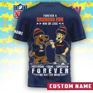 Denver Broncos x Scooby Doo Official 3D Shirt