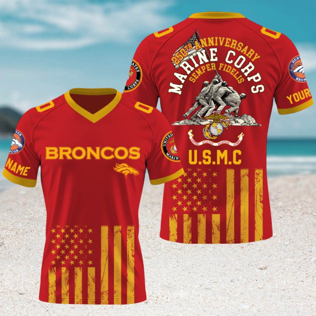 Denver Broncos x U.S Marine Corps 250th Year Anniversary Fan Gift Jersey Denver Broncos x U.S Marine Corps 250th Year Anniversary Fan Gift Jersey