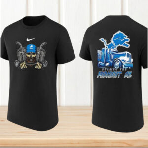 Detroit Lions Burning The Midnight Oil Trucker Skull Football Fan T Shirt