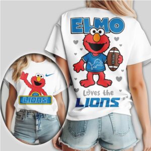 Detroit Lions Football Official NFL Elmo Fan 3D Shirt