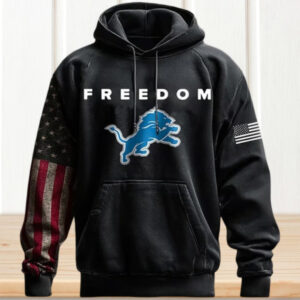 Detroit Lions Freedom American Flag NFL Hoodie